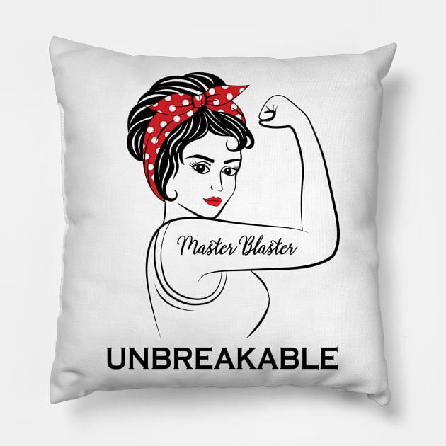 Master Blaster Unbreakable Pillow by Marc