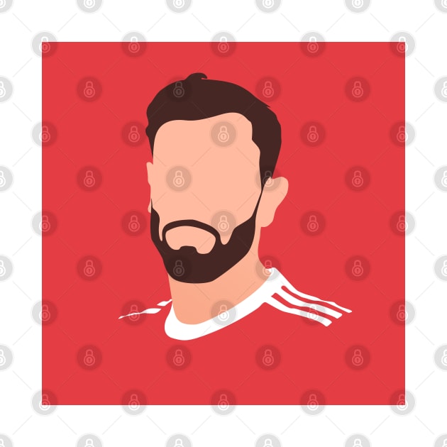 Bruno Fernandes Minimalistic Face Art by GotchaFace