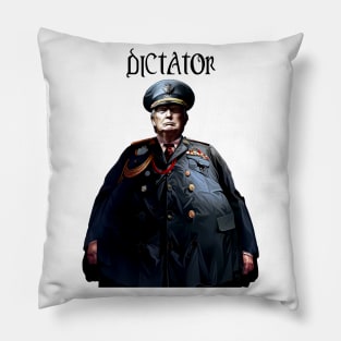 Donald Trump American Dictator: The Demise of American Democracy on a light (Knocked Out) background Pillow