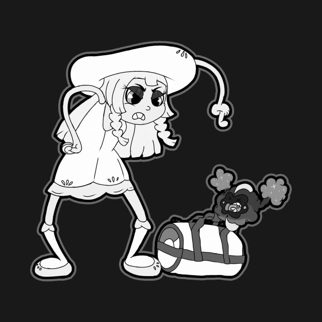 nebby to the bag, NOW! (B/W version) by Kanetho_plz