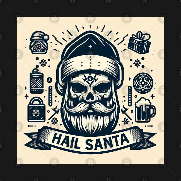 Hail Santa - Skull by Sketchy