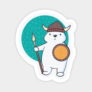 Adorable Kawaii Viking Polar Bear Magnet