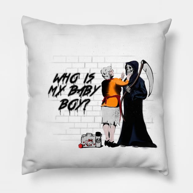 La Muerte Banksy Pillow by MarianoSan
