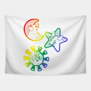 Love Idol Star Rats (Rainbow Version) Tapestry