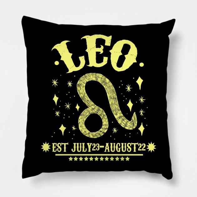 Leo Zodiac Pillow by absolemstudio