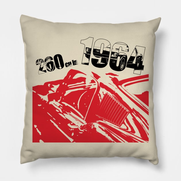 1964 Mustang silhouette Pillow by MultistorieDog