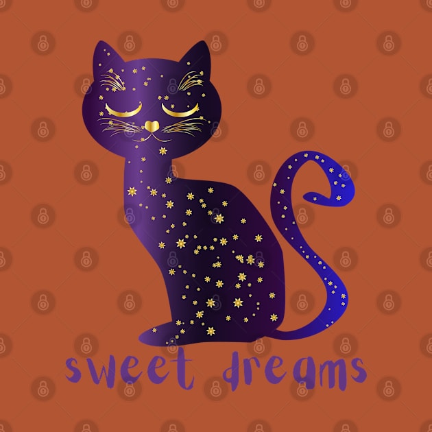 Night cat sweet dreams by Pictonom