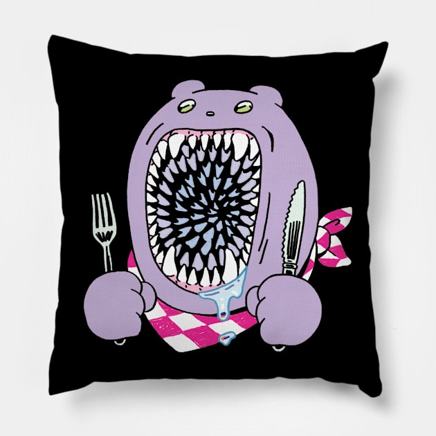 Toothy Bear Pillow by LillianXie