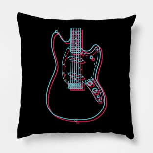 3D M-Style Offset Style Electric Guitar Body Outline Pillow