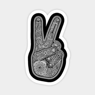 DoD Peace Haand bw Magnet