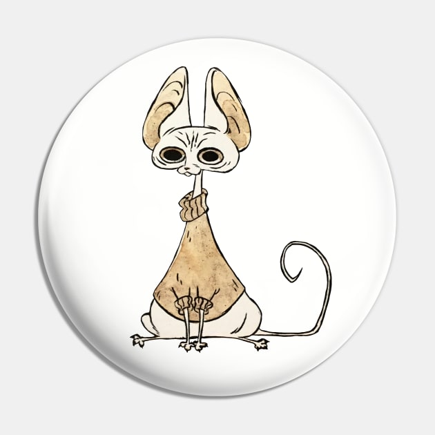 Sphynx Cat Pin by NatSmall