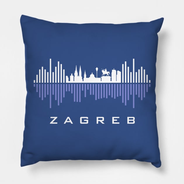 Zagreb Soundwave Pillow by blackcheetah