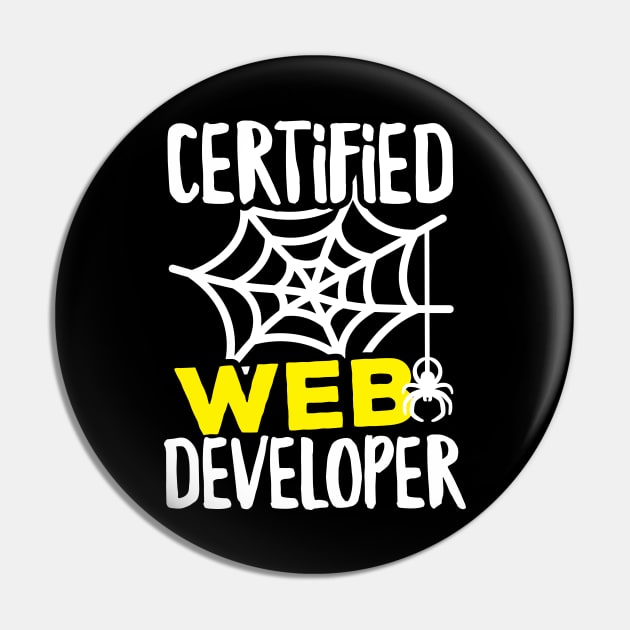 Certified Web Developer Pin by DetourShirts