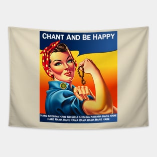 Get your Japa done! Chant and be Happy Tapestry