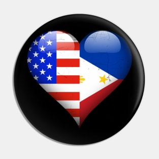 Half American Half Filipino - Gift for Filipino From Philippines Pin