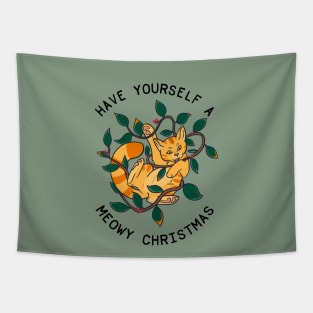 Have Yourself a Meowy Christmas Tapestry