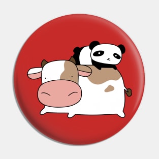 Cow and Little Panda Pin