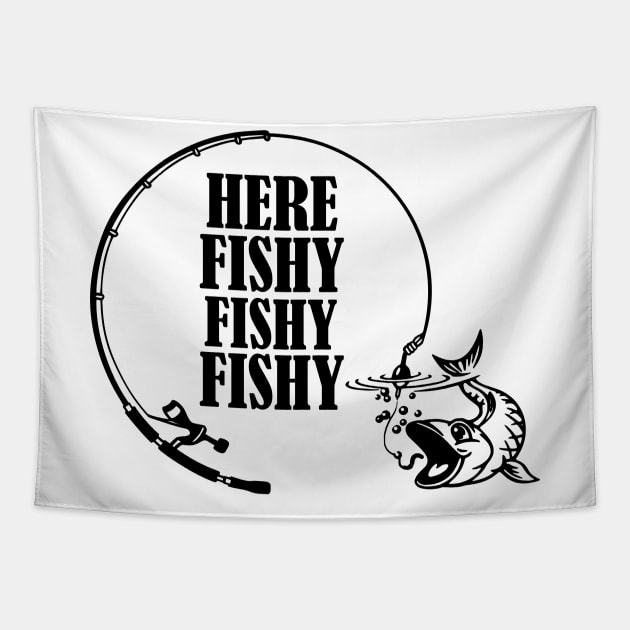 Here Fishy Fishy Fishy Tapestry by SrboShop