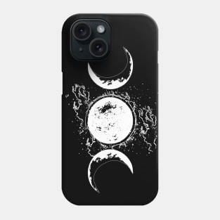 Cloudy triple moon Phone Case