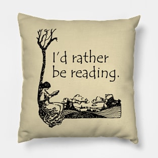 Rather Be Reading Book Lover Pillow