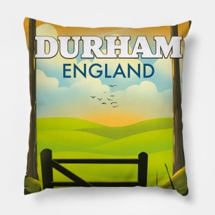 Durham England travel poster Pillow