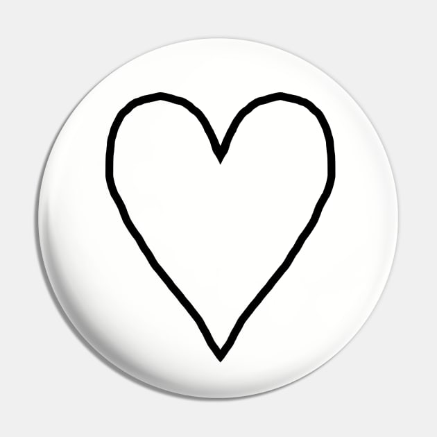 Heart Outline Pin by ellenhenryart