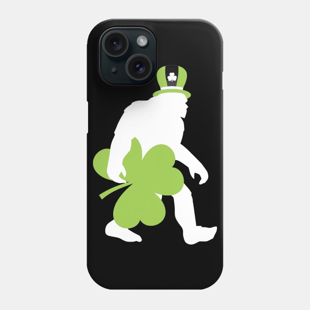 Bigfoot Irish Shamrock Phone Case by crackstudiodsgn