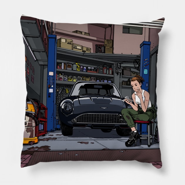 car repair Pillow by Cocktail