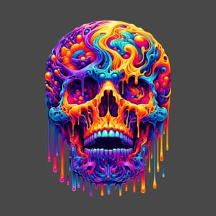 melting psychedelic skull T-Shirt