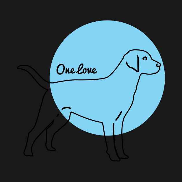 Just a One Love Labrador by Dmytro