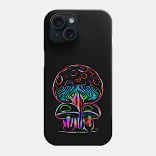 Mushrooms Neon Glow Phone Case