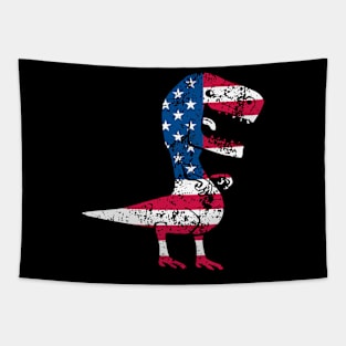 Funny Dinosaur USA Flag Patriot Tapestry