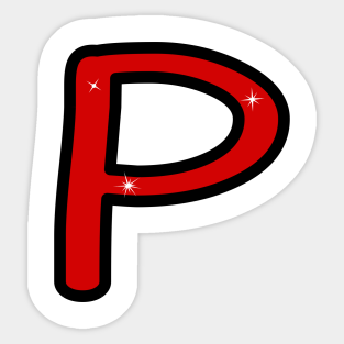Letter P Gift P Name P Aufkleber Teepublic De
