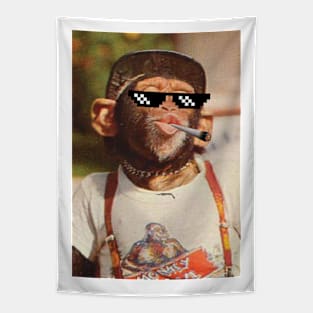 Thug Life Monkey Tapestry