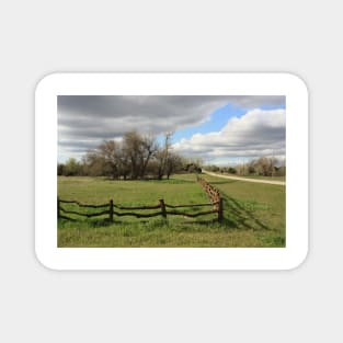 Country Wooden Fence with Storm Cloud's Magnet