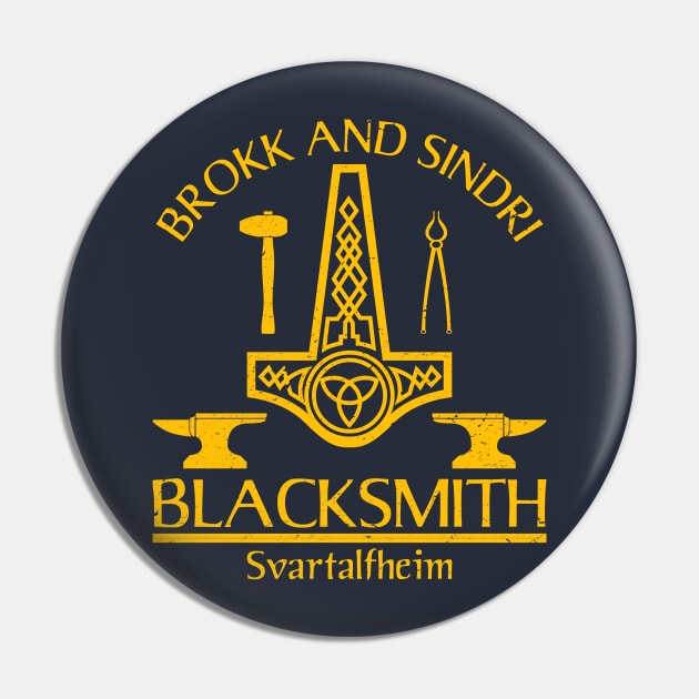 Brokk and Sindri Blacksmith Pin by nickbeta