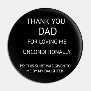 Thank You Dad Pin