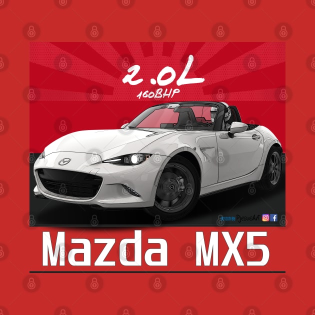 Mazda MX5 ND White by PjesusArt