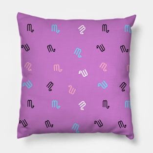 Monogram Scorpio Horoscope Sign Zodiac Sign Astrology Symbol Pillow