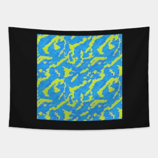 Abstract Blue and Green Pattern Tapestry