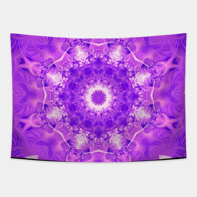 Violet Flame Mandala Tapestry by Edward L. Anderson 