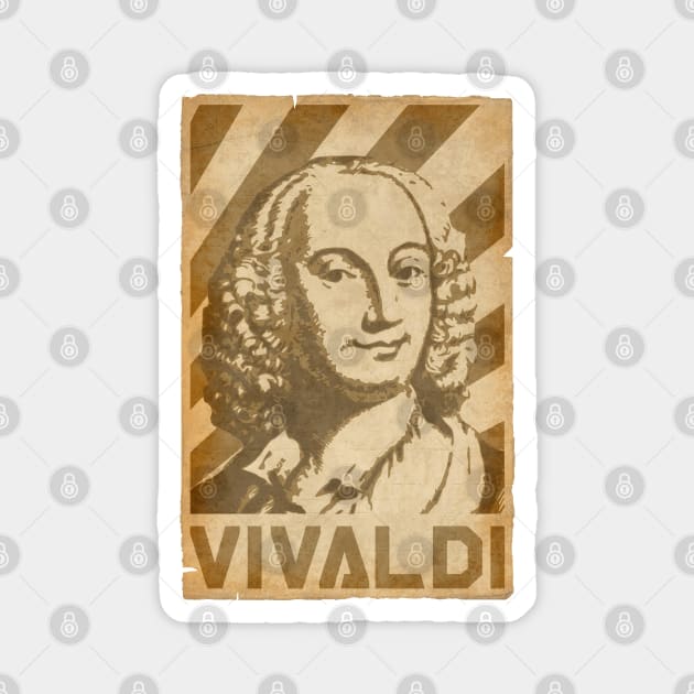 Antonio Vivaldi Retro Propaganda Magnet by Nerd_art