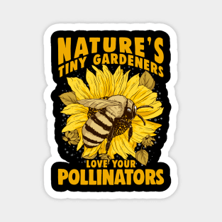 Pollinator Bee & Sunflower Cottage core Aesthetic Magnet
