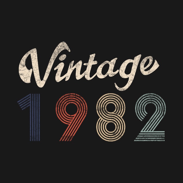 1982 Vintage Birthday Gift Tee Retro Style by FNO