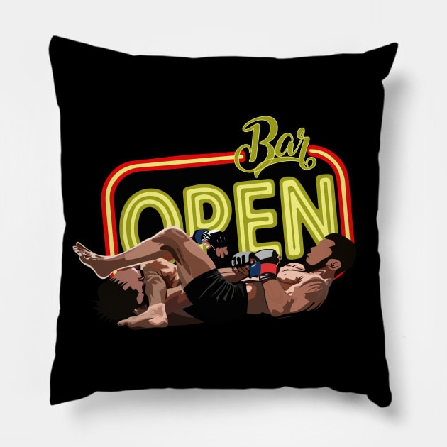 MMA - Arm Bar - Open Bar Awesome and Punny Pillow by WaltTheAdobeGuy