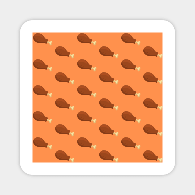 Chicken Leg - Orange Magnet by IslandofdeDolls