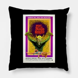 Night Of The Blood Monster Pillow