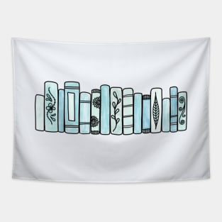 Blue Pastel Books Tapestry