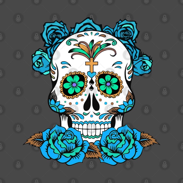 Dia De Los Muertos, Sugar Skull Design by PugSwagClothing