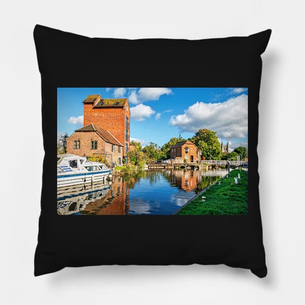 The Kennet at West Mills Newbury Pillow by IanWL